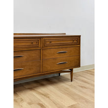 Load image into Gallery viewer, Vintage Dresser Broyhill Sculptra MCM Six Drawer Lowboy Bronze Walnut 1960s