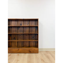 Load image into Gallery viewer, Vintage MCM Solid Walnut Four Shelf Bookcase Shallow Display MidCentury Shelving