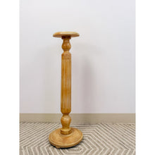 Load image into Gallery viewer, Italian Pickled Pine Pedestal Rustic Antique Farmhouse Plant Stand