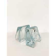 Load image into Gallery viewer, Blenko Arched Curved Translucent Glass Bookends Vintage Art Glass Pair