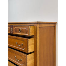 Load image into Gallery viewer, Vintage Thomasville Transitional Tallboy Dresser, Burlwood Accents, MCM Casegood