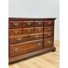 Load image into Gallery viewer, Vintage Dresser American Drew Nine Drawer Lowboy Traditional Brass Hardware