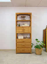 Load image into Gallery viewer, Vintage Rattan Etagere