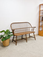 Load image into Gallery viewer, Vintage Oak Spindle Bench