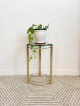 Load image into Gallery viewer, Postmodern Round Brass End Table