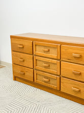 Load image into Gallery viewer, 9 Drawer Cane Front Dresser