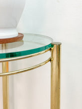 Load image into Gallery viewer, Postmodern Round Brass End Table