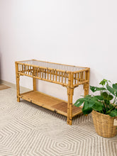 Load image into Gallery viewer, Burnt Bamboo Regency Console Table