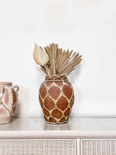 Load image into Gallery viewer, Large Terracotta Wicker Wrapped Vase
