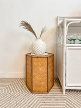 Load image into Gallery viewer, Hexagon Parquet Bamboo Side Table