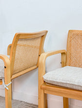 Load image into Gallery viewer, Pair of Italian Bentwood Cane Chairs