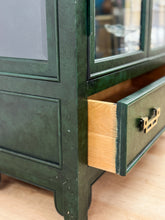 Load image into Gallery viewer, Green Chinoiserie Curio Cabinet