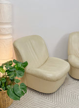 Load image into Gallery viewer, Pair of Postmodern Leather Swivel Gliders