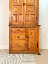 Load image into Gallery viewer, Antique Pine 2 Piece Cabinet