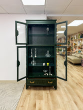 Load image into Gallery viewer, Green Chinoiserie Curio Cabinet