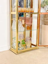 Load image into Gallery viewer, Arched Brass Curio Cabinet
