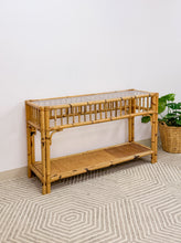 Load image into Gallery viewer, Burnt Bamboo Regency Console Table