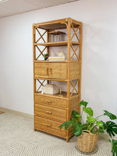 Load image into Gallery viewer, Vintage Rattan Etagere