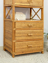Load image into Gallery viewer, Vintage Rattan Etagere