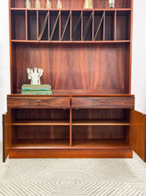 Load image into Gallery viewer, Danish Rosewood Wall Shelf Unit