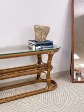 Load image into Gallery viewer, Vintage Curved Pencil Reed Console Table