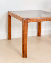 Load image into Gallery viewer, Mid Century Smoky Glass Side Table