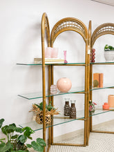 Load image into Gallery viewer, Arched Rattan Room Divider Shelf