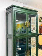 Load image into Gallery viewer, Green Chinoiserie Curio Cabinet