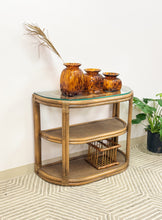 Load image into Gallery viewer, Arched Rattan Entry Table