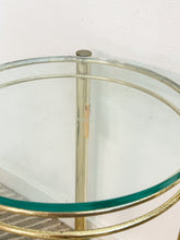 Load image into Gallery viewer, Postmodern Round Brass End Table