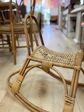 Load image into Gallery viewer, Vintage Rattan Rocking Horse