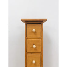 Load image into Gallery viewer, Vintage Pine Six Drawer Narrow Vertical Apothecary Cabinet Storage
