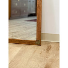 Load image into Gallery viewer, Vintage MCM Dixie Act II Walnut Mirror, Brass Details Wall Accent Campaign Style