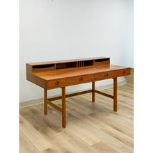 Load image into Gallery viewer, Peter Lovig Nielsen MCM Desk Folding Top Shelving Rare Danish Modern Office Desk