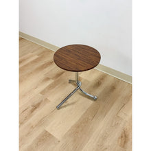 Load image into Gallery viewer, Vintage MCM Style Round Wood Top Chrome Leg End Table Retro Accent Side Table