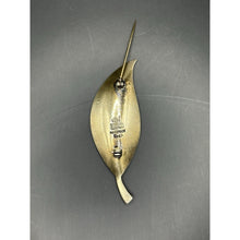 Load image into Gallery viewer, David Anderson Sterling Silver Leaf Set, Brooch And Earrings With Blue Enamel