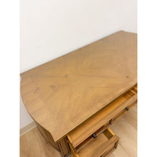Load image into Gallery viewer, American of Martinsville Vintage MCM Desk w/ Glass Top Four Drawers Transitional