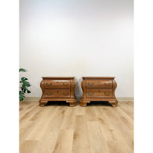 Load image into Gallery viewer, Vintage Century Furniture Provincial Curvy Nightstand Pair Classic Bedroom Table