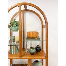Load image into Gallery viewer, Danish MCM Bentwood Display Shelf Glass Shelves Vintage Etagere Bookcase