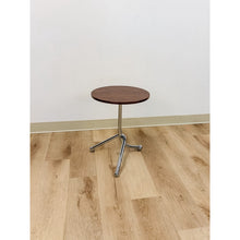 Load image into Gallery viewer, Vintage MCM Style Round Wood Top Chrome Leg End Table Retro Accent Side Table
