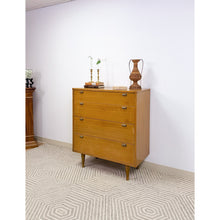 Load image into Gallery viewer, Stanley Blonde Tallboy Dresser Mid-Century Wood Bedroom Storage 36" Wide