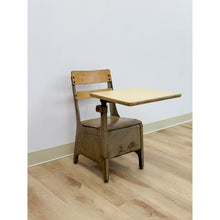 Load image into Gallery viewer, Antique Industrial Kids School Desk Adjustable Vintage Cast Iron Wood