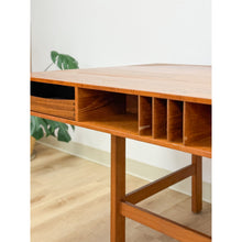 Load image into Gallery viewer, Peter Lovig Nielsen MCM Desk Folding Top Shelving Rare Danish Modern Office Desk