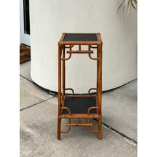 Load image into Gallery viewer, Bamboo Planter Stand Vintage Hollywood Regency Chinoiserie Tall Coastal