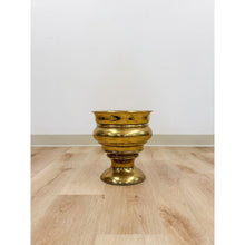 Load image into Gallery viewer, Large Vintage Brass Planter VaseMCM Hollywood Regency Coastal Eclectic