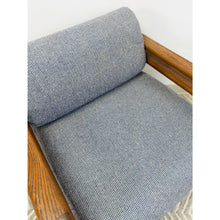 Load image into Gallery viewer, Vintage MCM Single Accent Chair Rounded Wood Arms Mid-Century Lounge