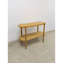Load image into Gallery viewer, Modern Two-Tier Natural Wood Console Table Entryway Sofa Table 36"