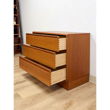 Load image into Gallery viewer, Teak Mid-Century Danish Dresser Torring Mobelfabrik Three Drawer Soft Close