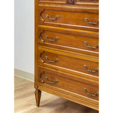 Load image into Gallery viewer, Vintage Thomasville Transitional Tallboy Dresser, Burlwood Accents, MCM Casegood