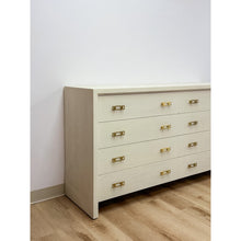 Load image into Gallery viewer, Coastal Mitchell Gold Bob Williams White Dresser, Brass Handles, 8 Drawer